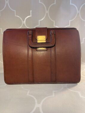 Vintage Coach 0469-301 Doctor Bag Briefcase British Tan Leather USA